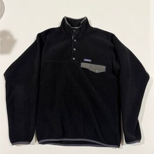 Patagonia Black/Gray Synchilla Snap-T Fleece Sz S